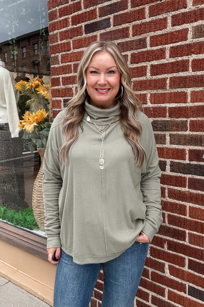 Korine Turtleneck Pullover - Sage