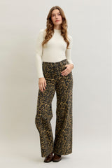Judy Blue HW Retro Wide Leopard Print