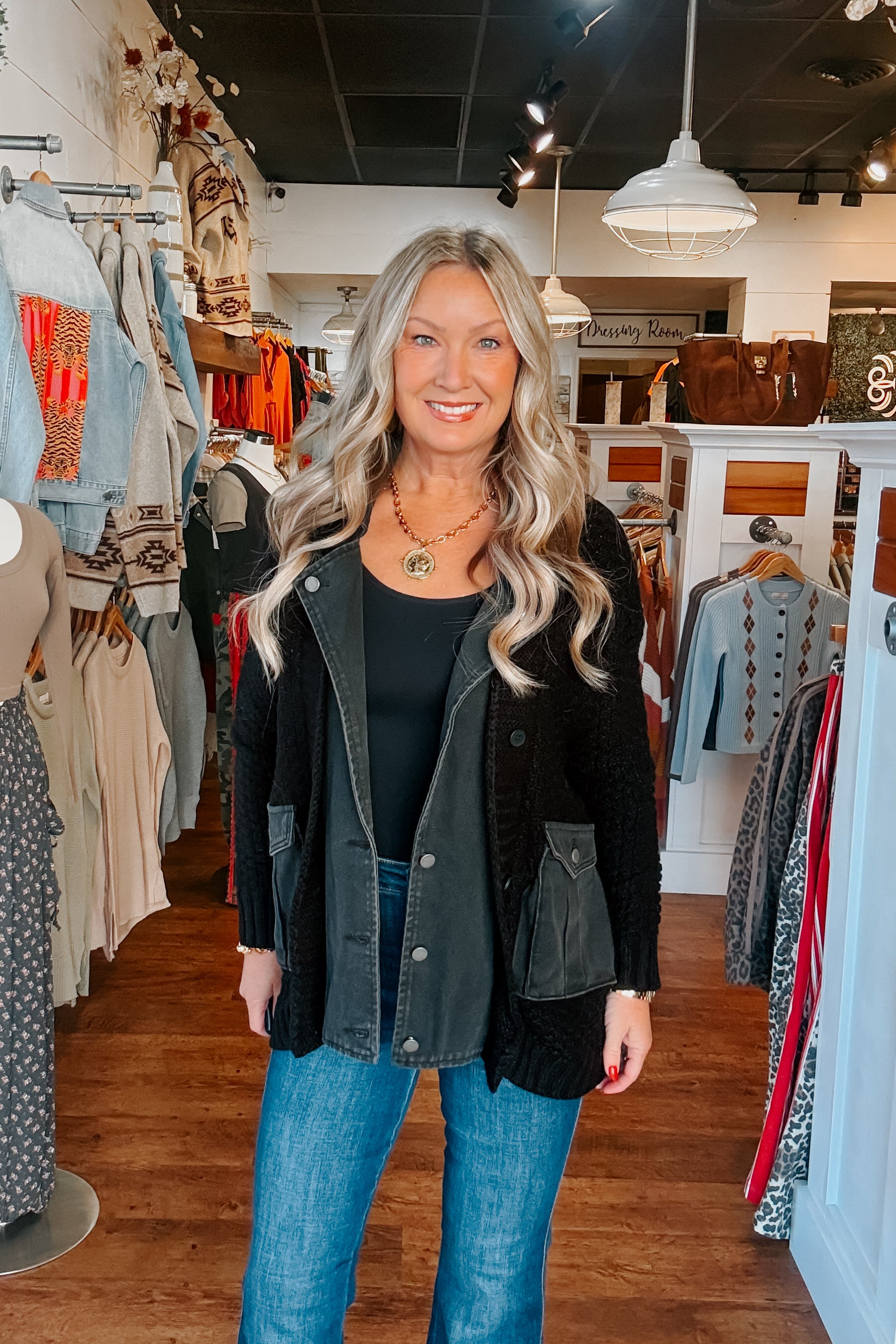 Siya  Denim Layered Jacket