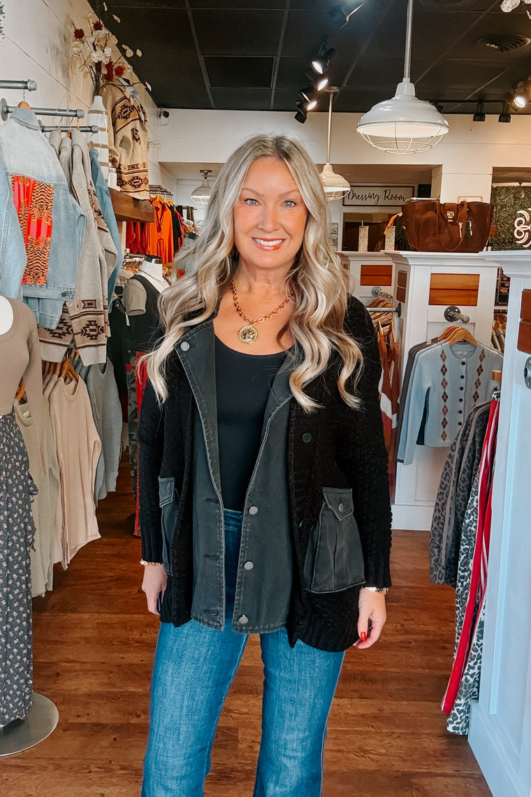 Siya  Denim Layered Jacket
