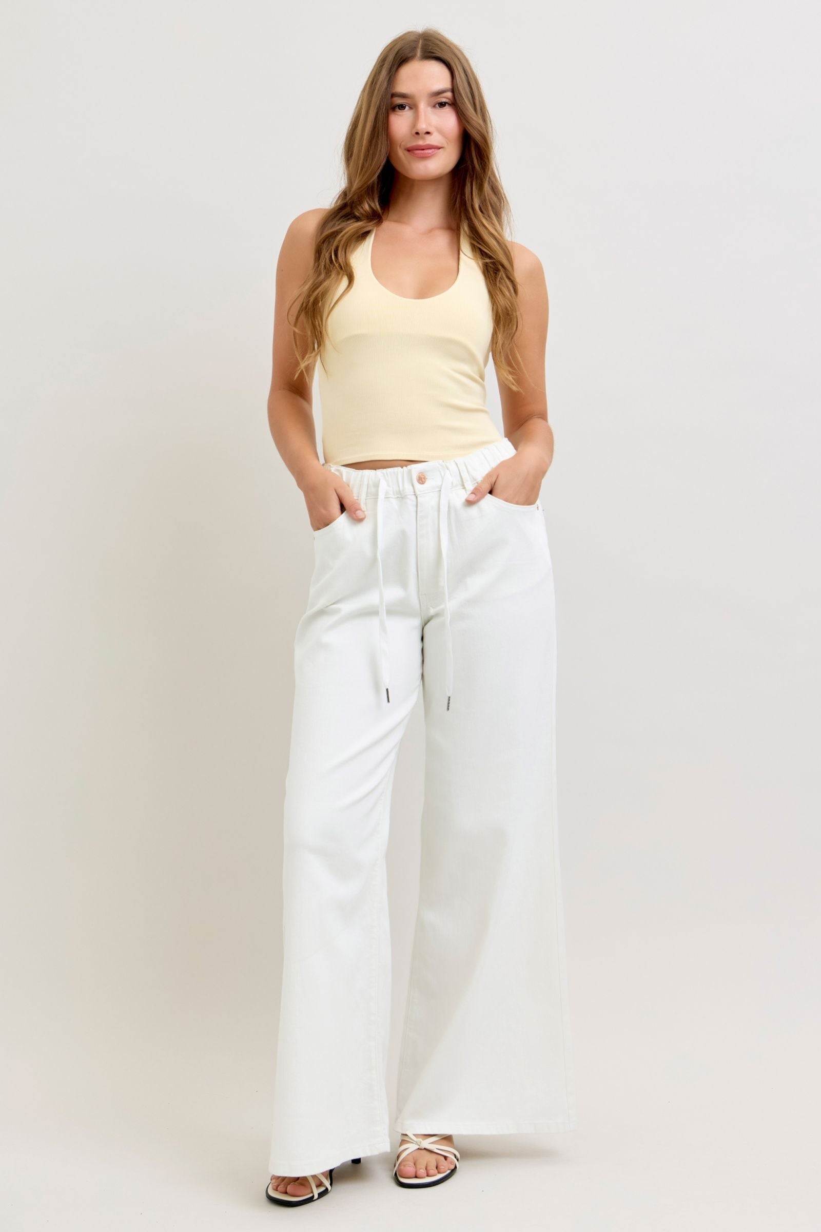 Judy Blue High Waist Featherweight Palazzo Jeans