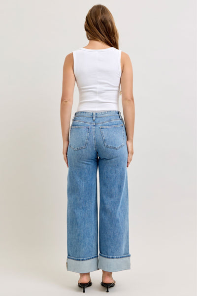 Judy Blue Mid Rise Fold Over Jeans