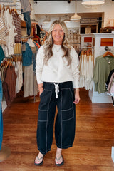 Evie Balloon Shaped Cotton Pants
