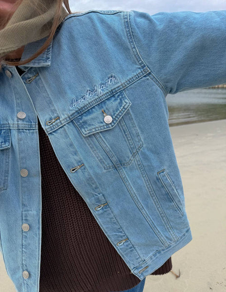What a Friend In Jesus Denim Jacket