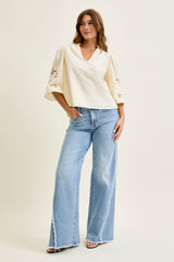 Judy Blue Raw Twisted Outseam Jeans