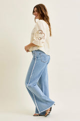 Judy Blue Raw Twisted Outseam Jeans