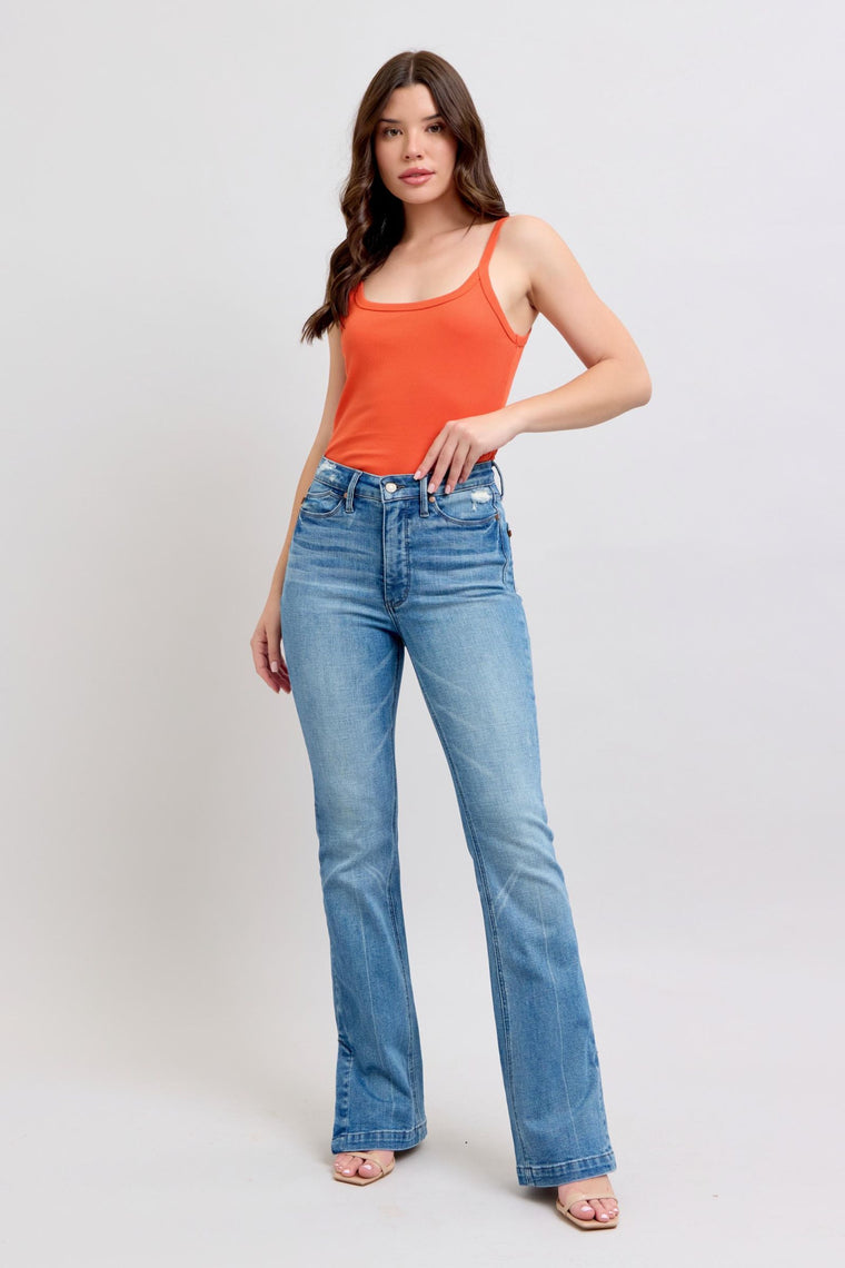 Judy Blue HW Tummy Control Boot Cut With Side Slit Jean