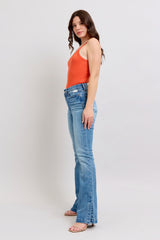 Judy Blue HW Tummy Control Boot Cut With Side Slit Jean