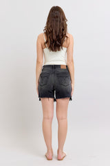 Judy Blue Long Cut Off Shorts - Black