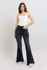 Judy Blue Flare With Mock Fray Tulip Hem