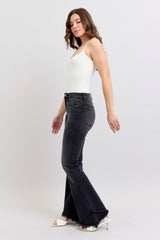 Judy Blue Flare With Mock Fray Tulip Hem
