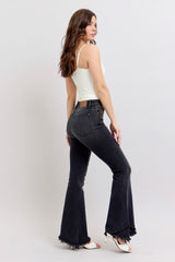Judy Blue Flare With Mock Fray Tulip Hem