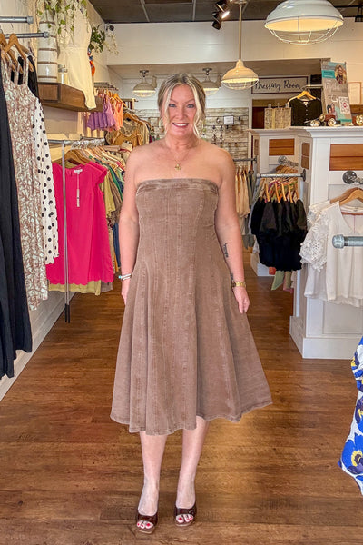 Marlow Strapless Dress - Mocha