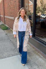 Marlow Crochet Cardigan - Beige