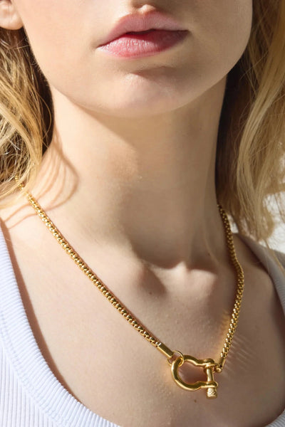 Clarkson Shackle Necklace - Gold