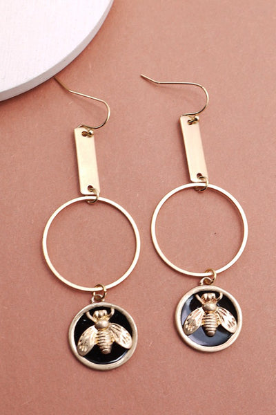 Bee Charm Earrings