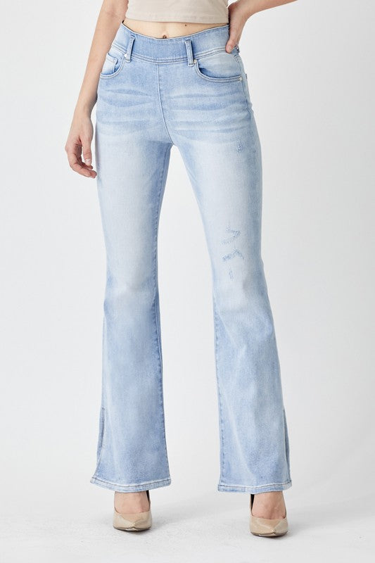 Risen Pull On Split Leg Jean