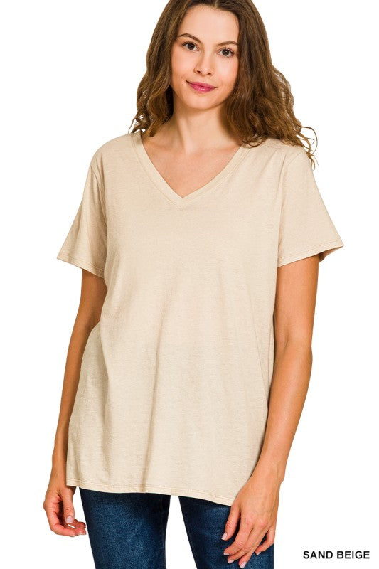 Oversized Boyfriend Tee - Sand
