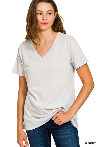 Oversized Boyfriend Tee - Heather Grey