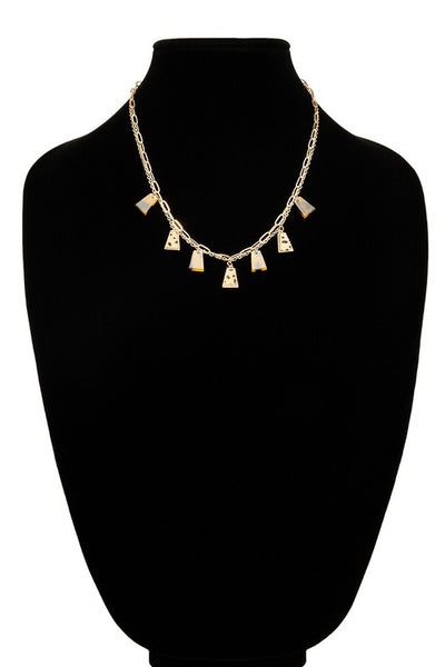 Genuine Leather and Tortoise Necklace