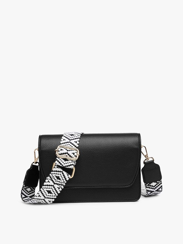 The Finley Crossbody With Guitar Strap - Black