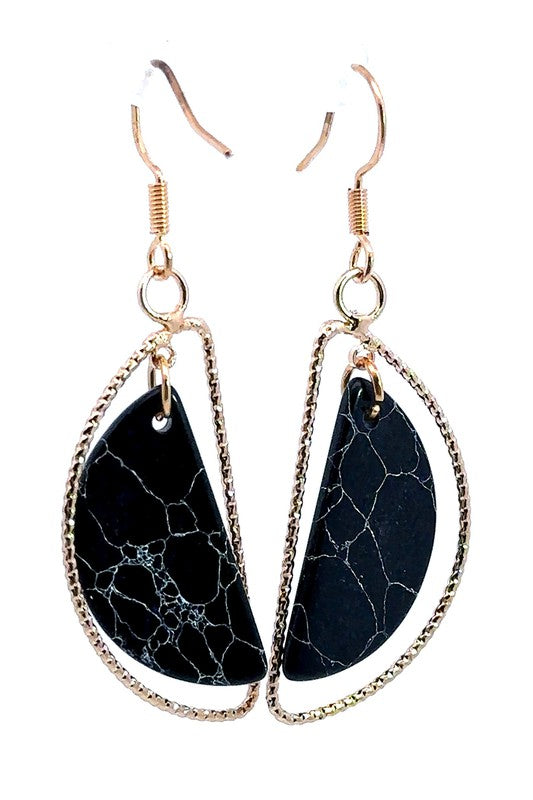 Half Moon Dangle Earrings