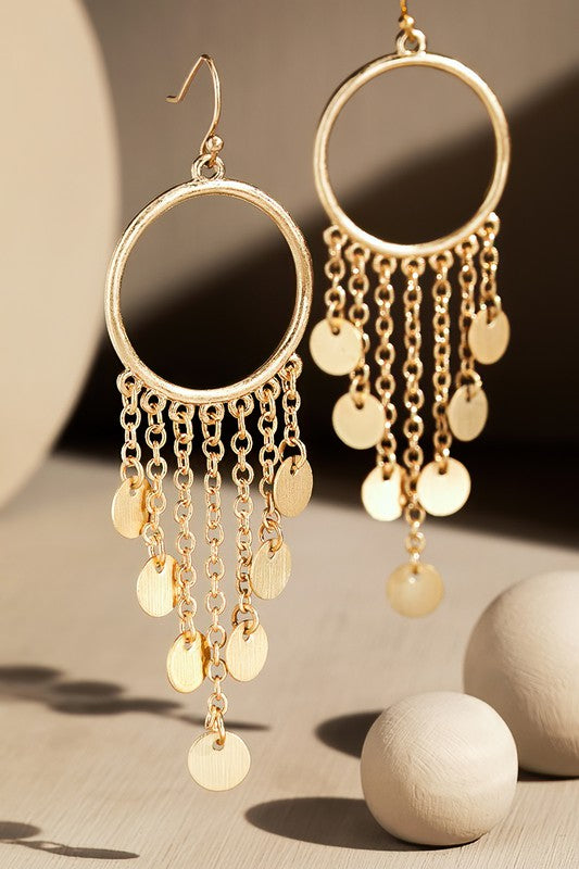Hoop & Charm Earring - Gold