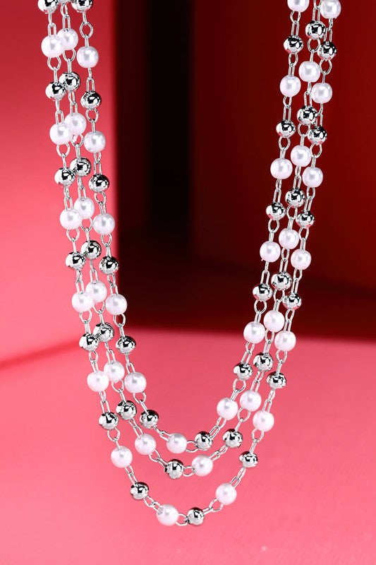3 Layer Necklace - Silver