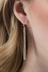 Pave Stone Bar Earrings