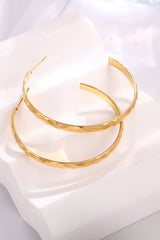 Hammered Hoop - 18K Gold Plated