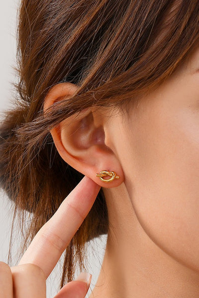 Knot Earring - 18K Gold Plated