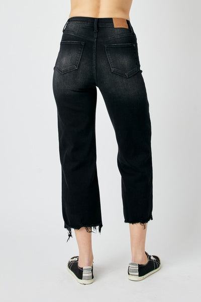 Judy Blue HW Wide Cropped Denim