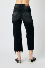 Judy Blue HW Wide Cropped Denim