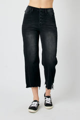 Judy Blue HW Wide Cropped Denim