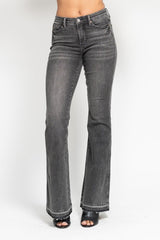 Judy Blue Mid Rise Release Hem Flare