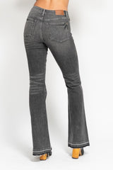 Judy Blue Mid Rise Release Hem Flare