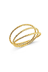 Blair Interlocking Hammered Ring - Gold - Size 6