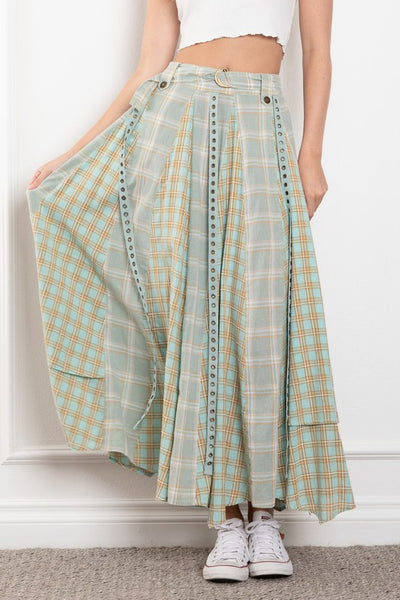Imani Plaid Maxi Skirt