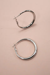 Puffy Hoops - Silver