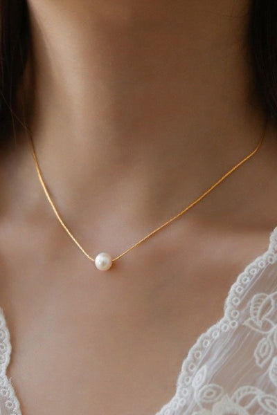 Pearl Charm Snake Chan Necklace