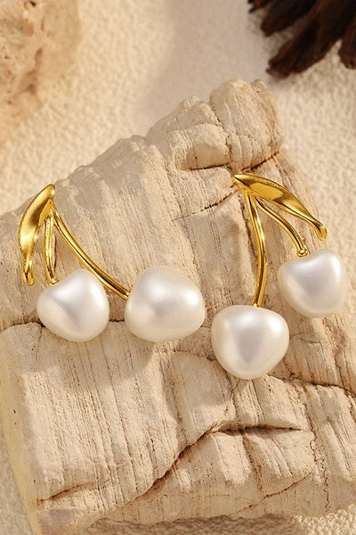 Cherry Drop Earring - 18K Gold Plated
