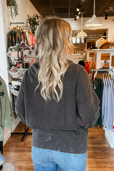 The Murphy Zip Up Hoodie - Ash Black