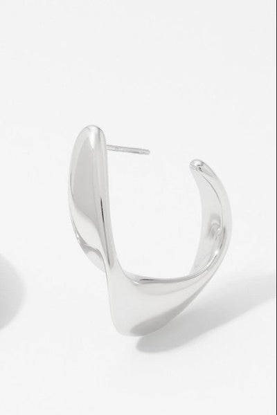 Twisted Hoop - Silver
