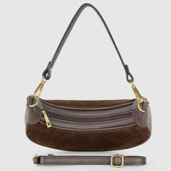 Arezzo Genuine Suede Shoulder Bag - Chocolate Suede