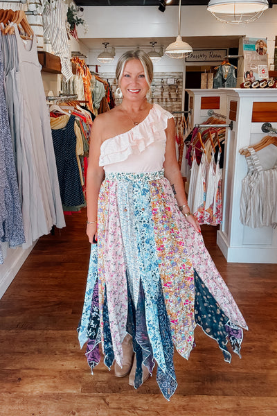 Handkerchief Maxi Skirt