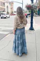 Jaded Gypsy Patchwork Skies Ruffle Skirt