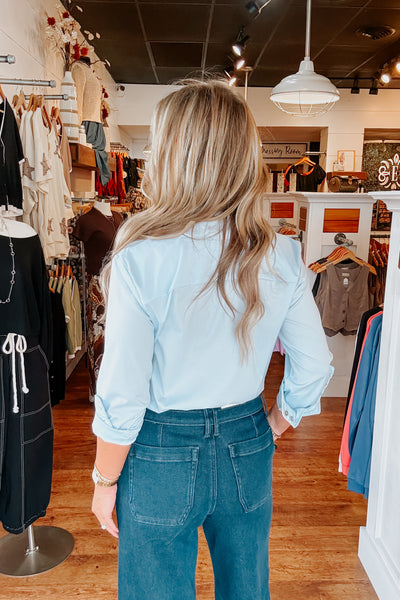 Jax Button Up Shirt - Light Blue