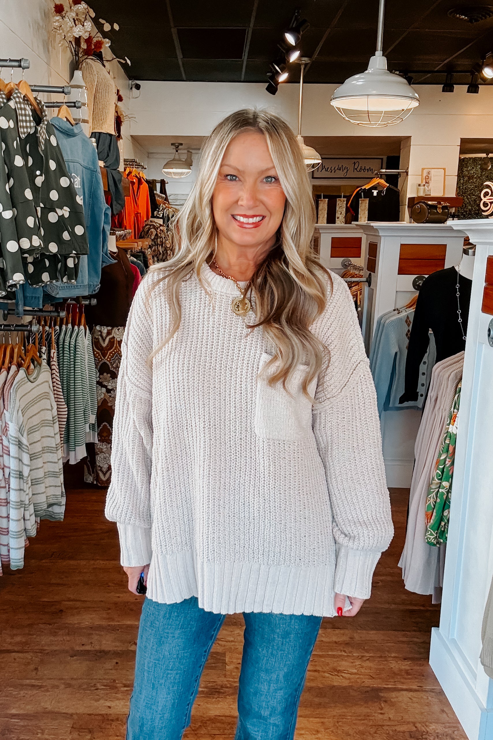 Pippa Chunky Pocket Sweater