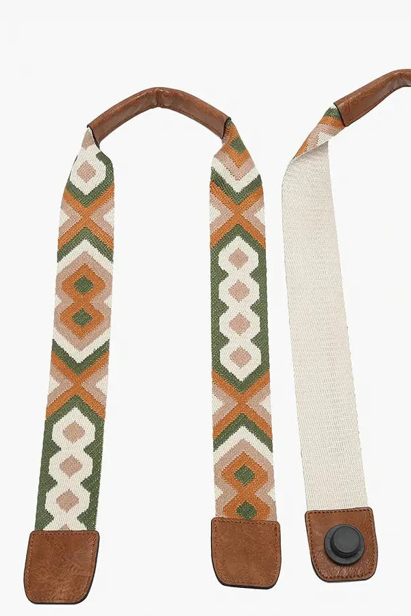 Long Guitar Strap For Versa Tote - Camel / Sage