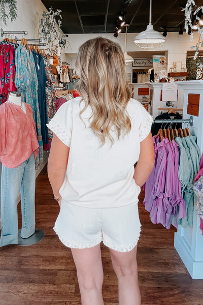 Greer Pearl Trimmed Shorts